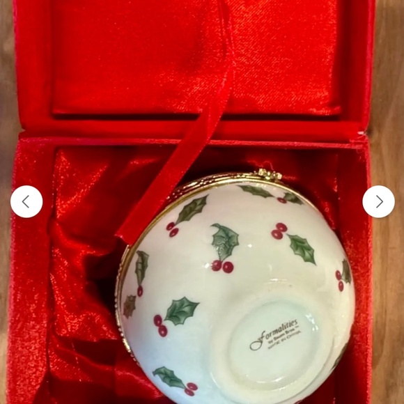 Formalities By Baum Bros Christmas Bell Ornament/Box Holly & Berry Design - Picture 5 of 7